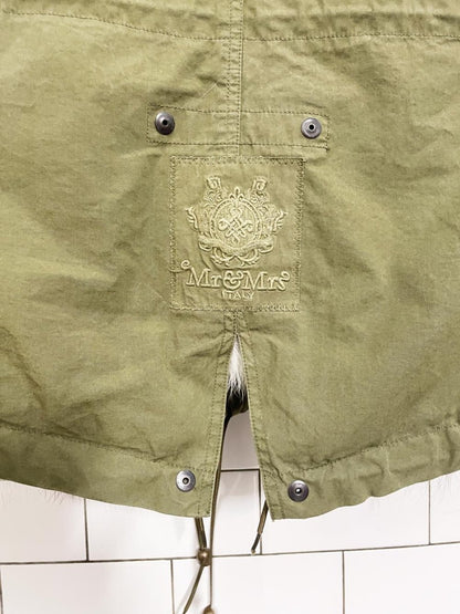 mr & mrs italy coyote fur lined army parka - good market thrift store