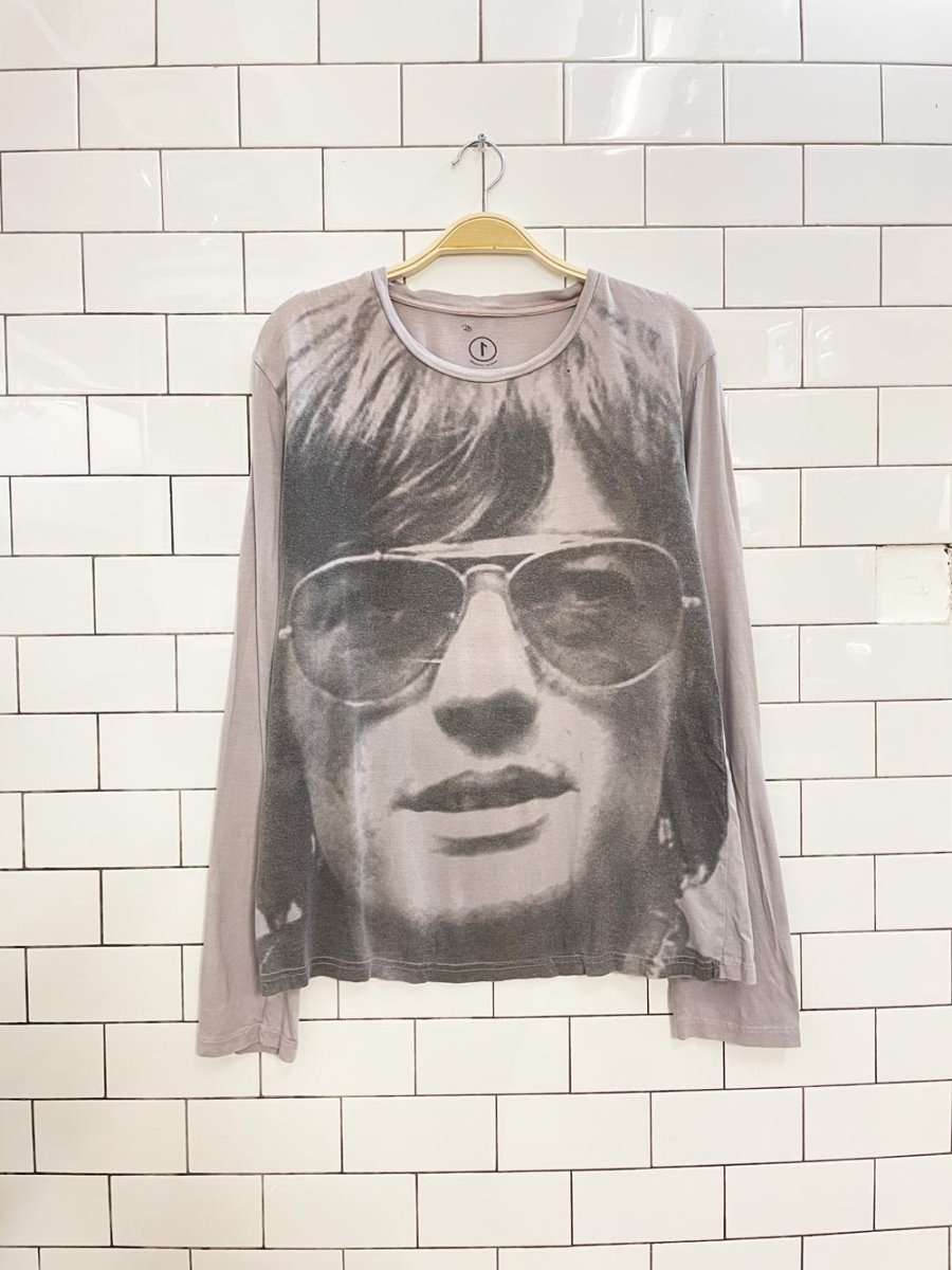 pagano italy big face graphic long sleeve tee - good market thrift store