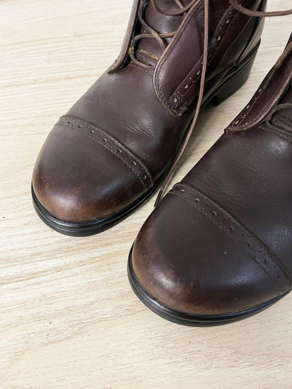 dankso equestrian lace up leather boot - good market thrift store