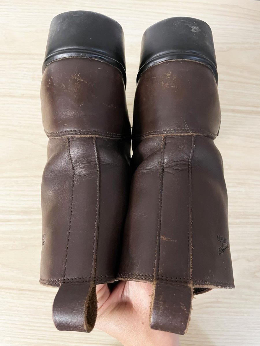 dankso equestrian lace up leather boot - good market thrift store