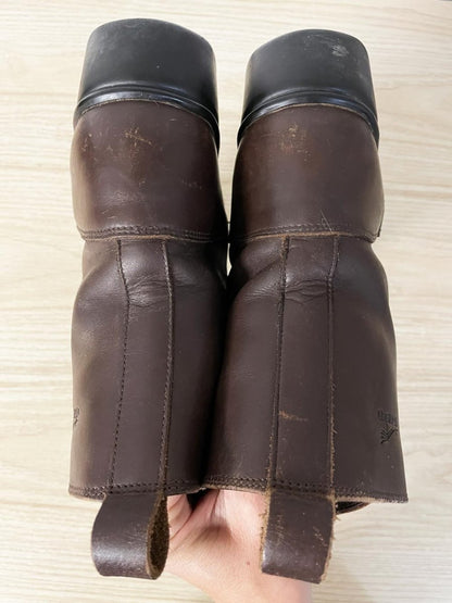 dankso equestrian lace up leather boot - good market thrift store