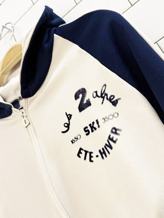 vintage 80s montalp les alpes ski ete-hiver full zip hoodie | made in france