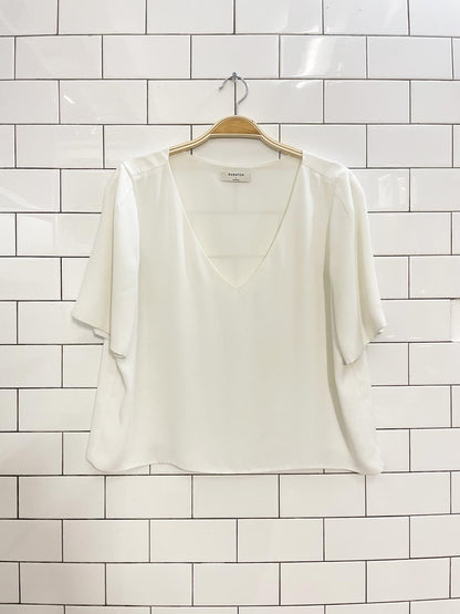 babaton randy short sleeve blouse - good market thrift store