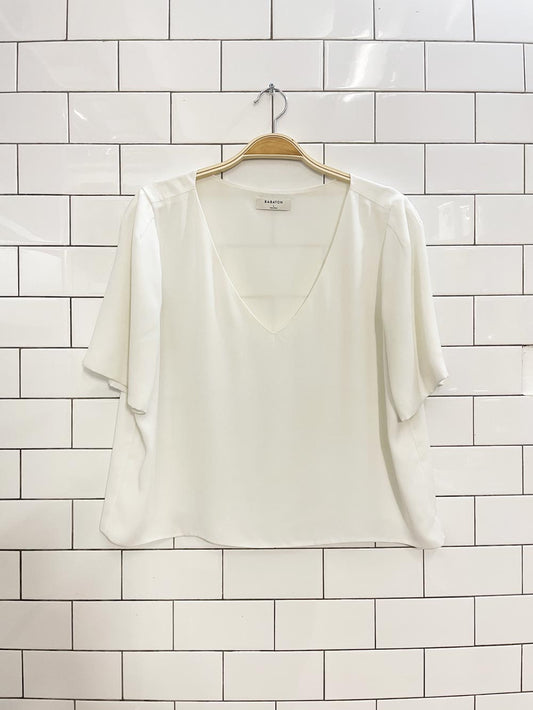 babaton randy short sleeve blouse - good market thrift store