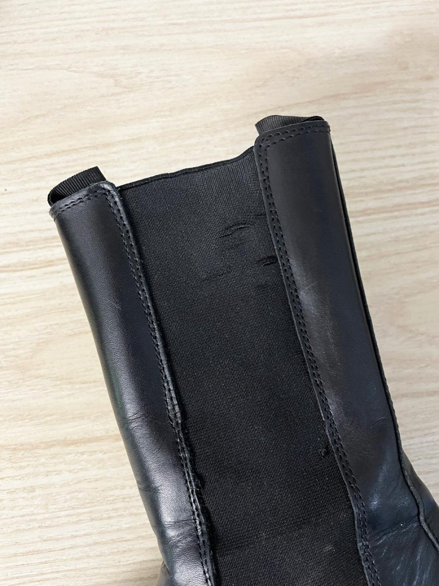 l'intervalle chunky mid - calf leather chelsea boot - good market thrift store