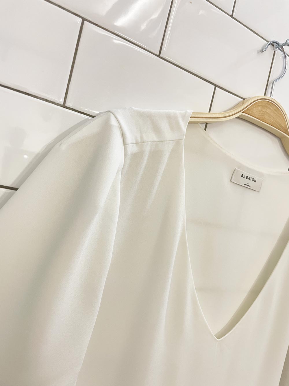 babaton randy short sleeve blouse - good market thrift store