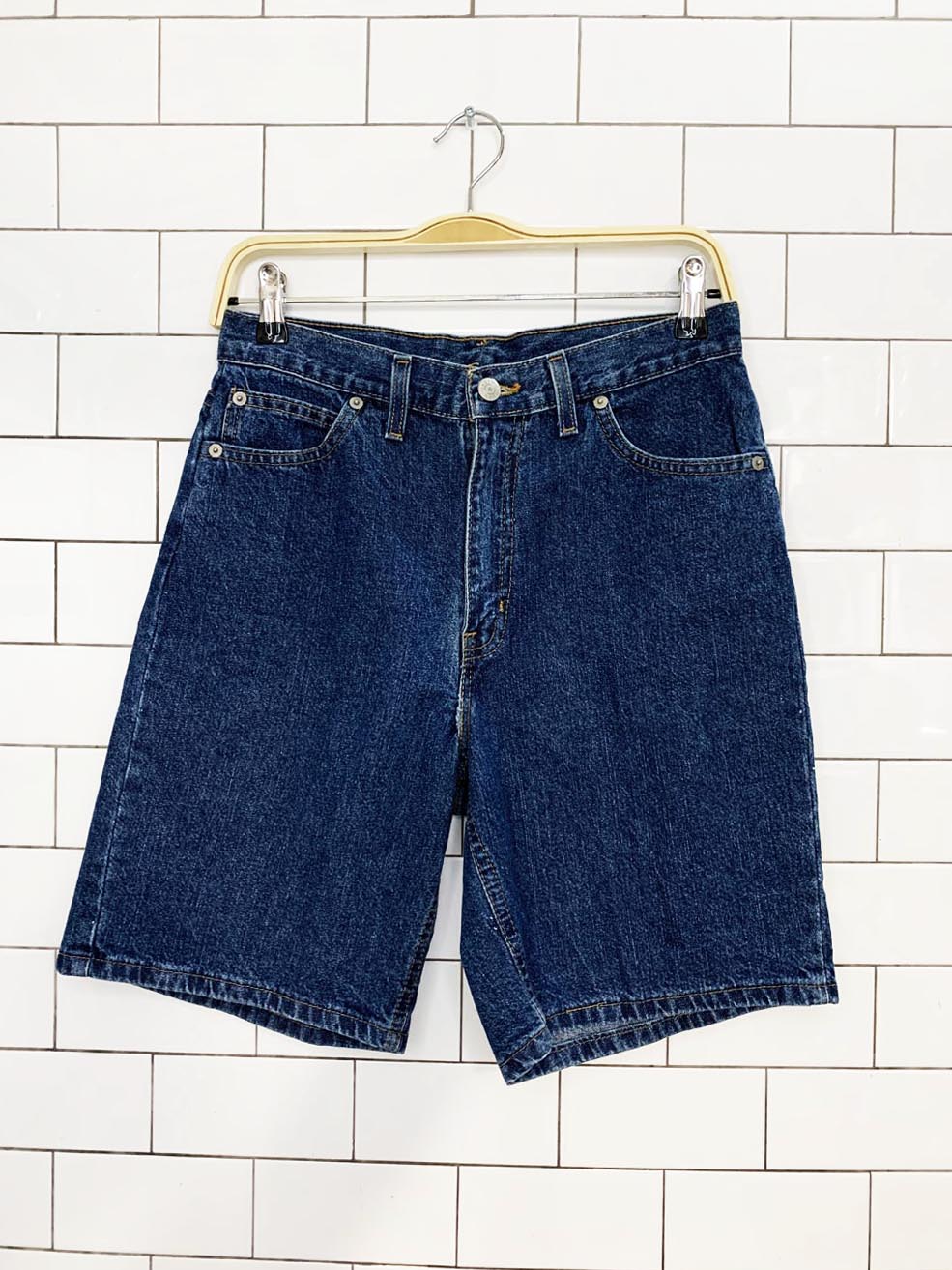 vintage 90s faded glory long denim shorts | made in USA