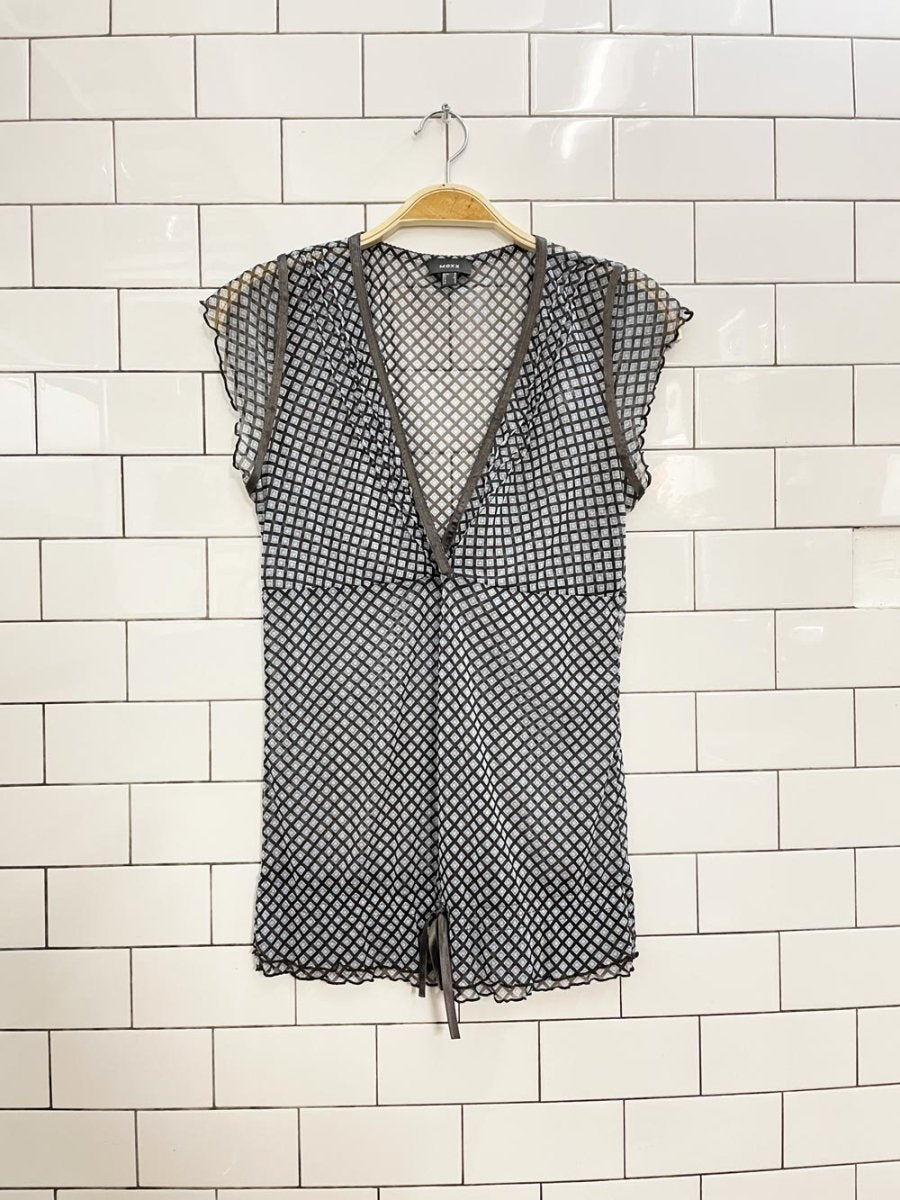 y2k mexx mesh diamond butterfly top - good market thrift store