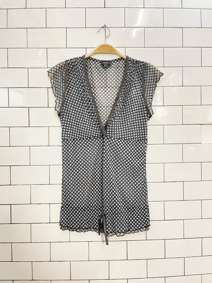 y2k mexx mesh diamond butterfly top - good market thrift store