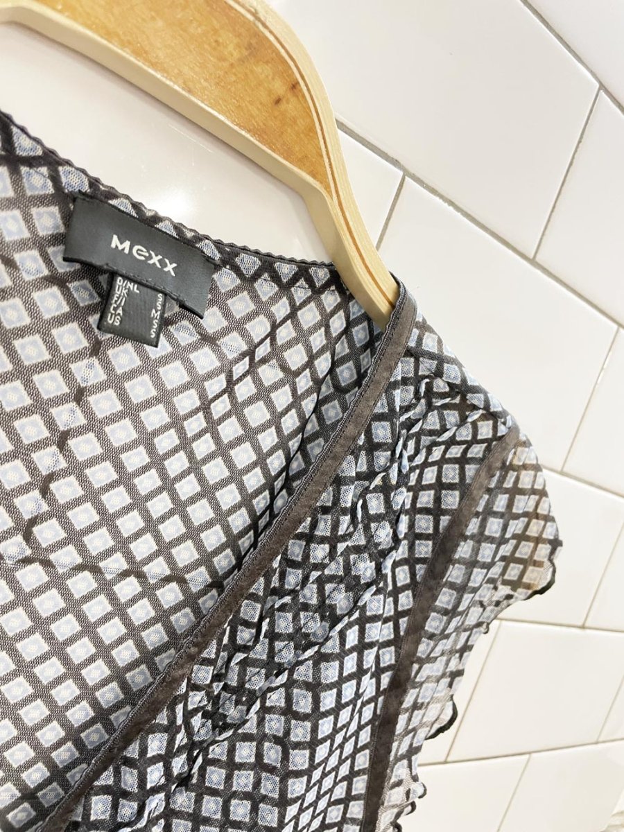 y2k mexx mesh diamond butterfly top - good market thrift store