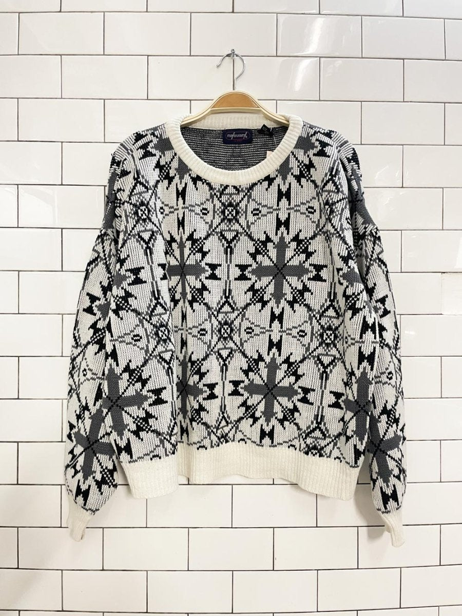 vintage 80s mayo wenty knit dad sweater - good market thrift store