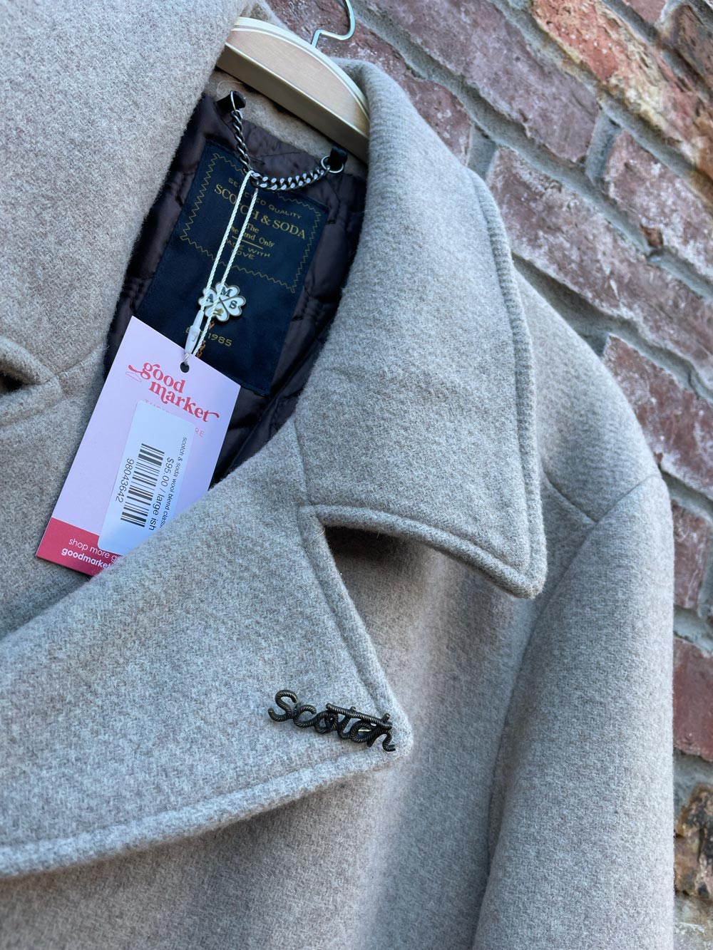 scotch & soda wool blend classic pea coat