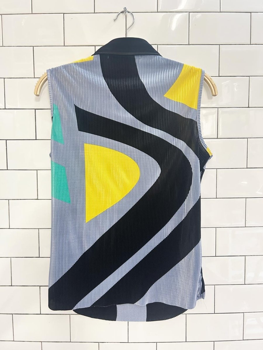 vintage jamie sadock ribbed satin sleeveless golf shirt - good market thrift store