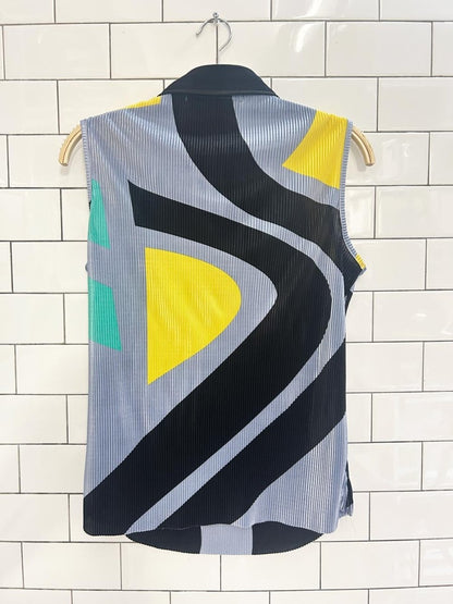 vintage jamie sadock ribbed satin sleeveless golf shirt - good market thrift store