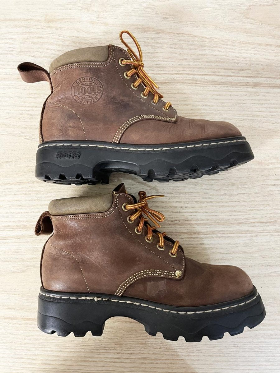 roots tuff oiled leather hiking boots - good market thrift store