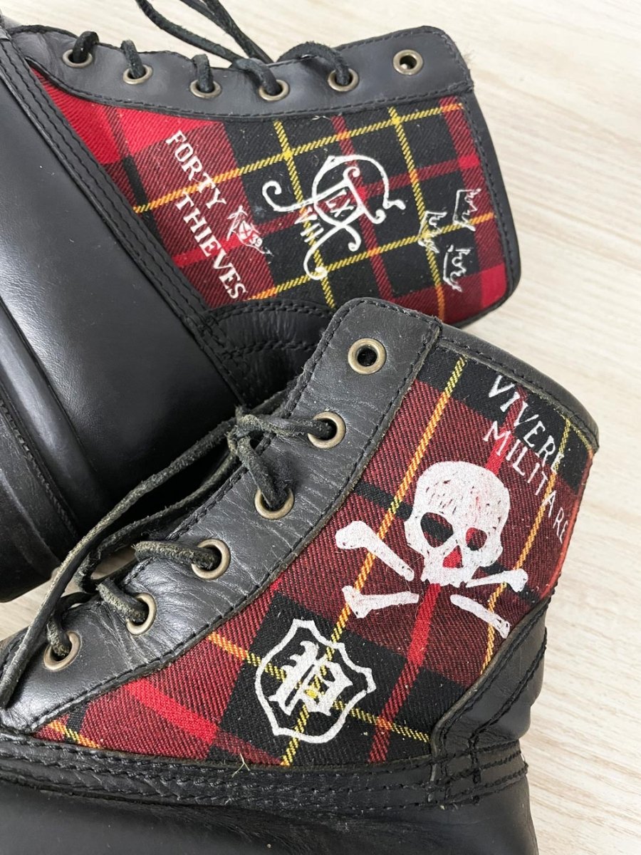 polo ralph lauren udel tartan punk shearling boots - good market thrift store