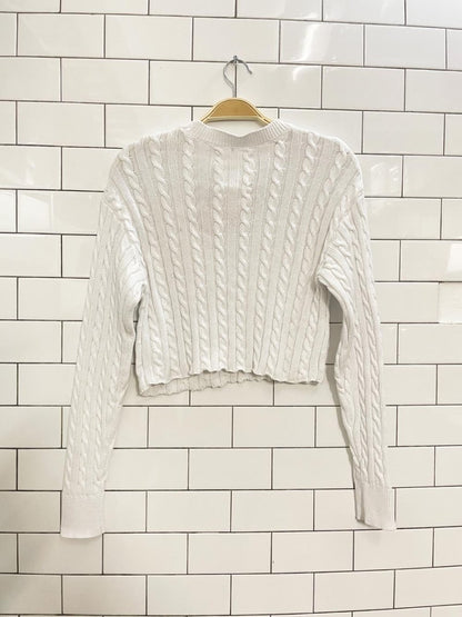 aerie cable knit cropped sweater - good market thrift store