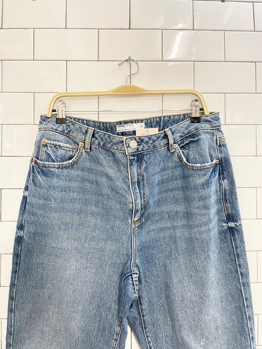 garage denim vintage straight ripped jeans - good market thrift store