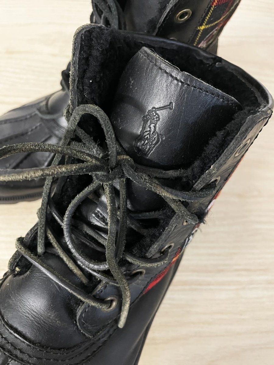 polo ralph lauren udel tartan punk shearling boots - good market thrift store