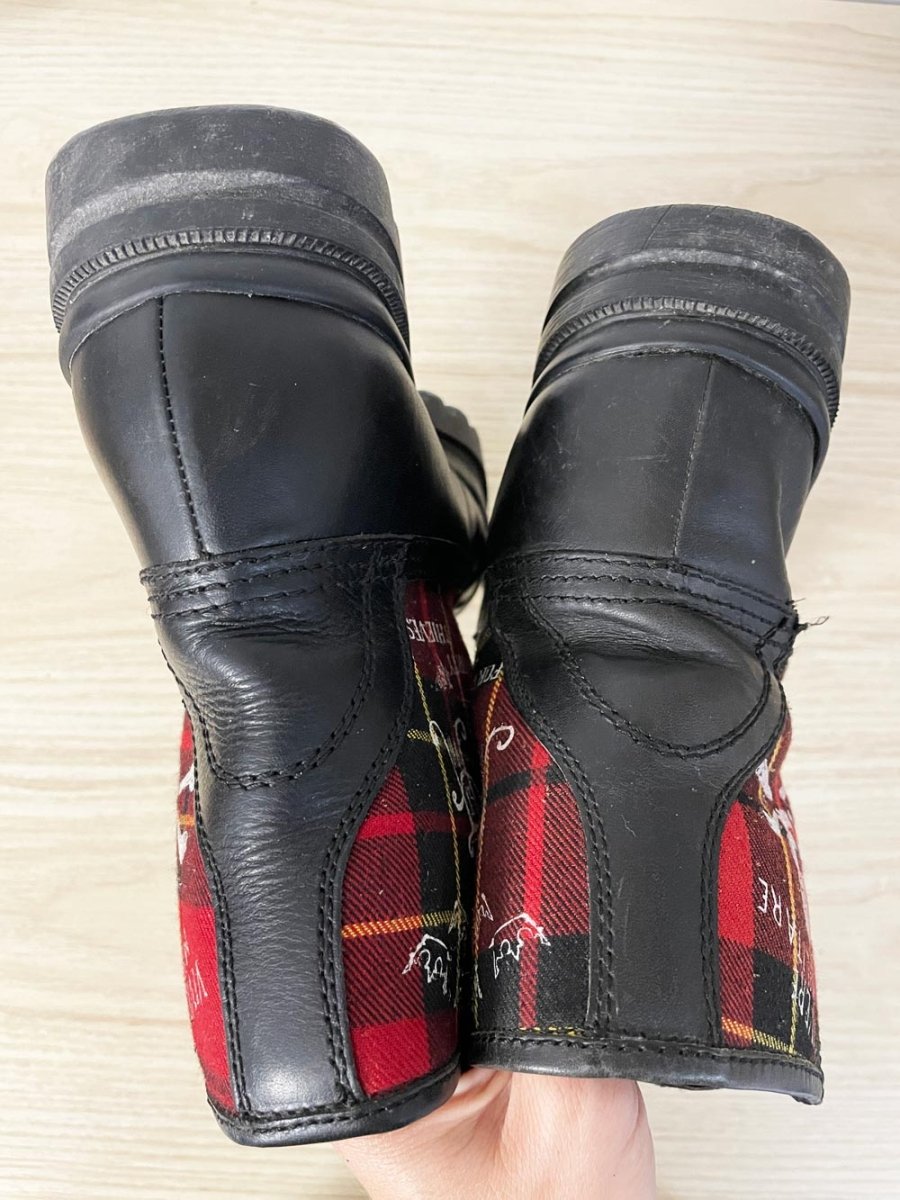 polo ralph lauren udel tartan punk shearling boots - good market thrift store