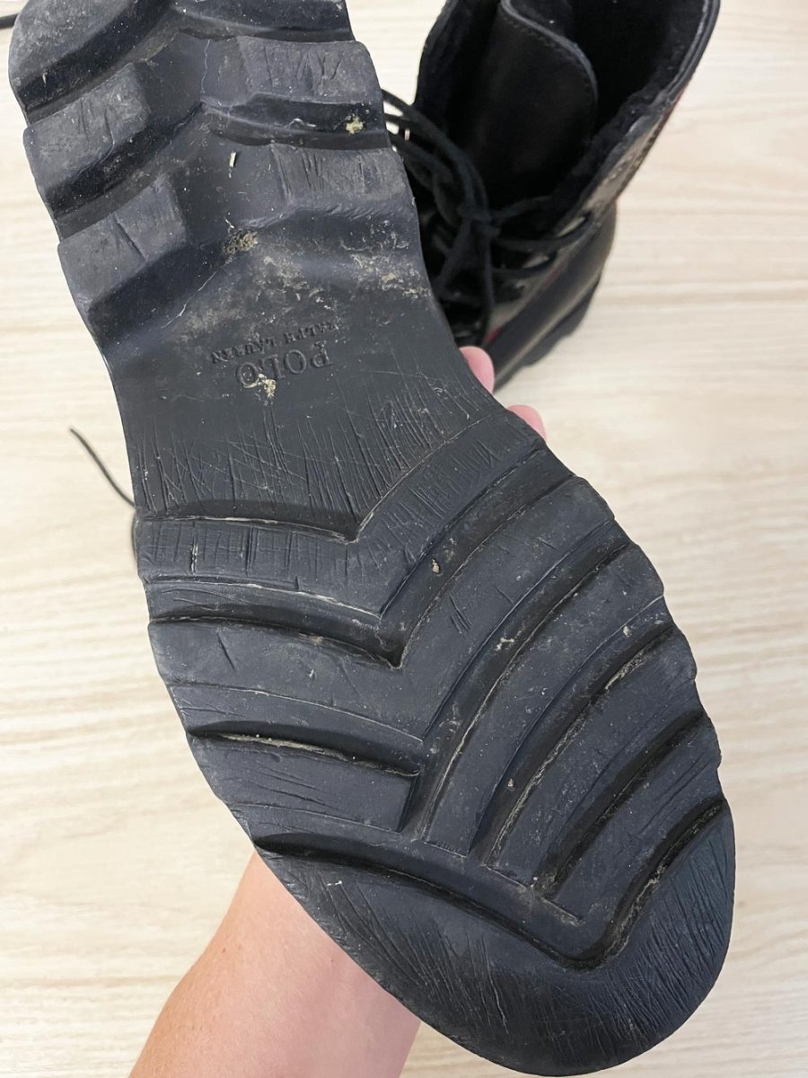 polo ralph lauren udel tartan punk shearling boots - good market thrift store