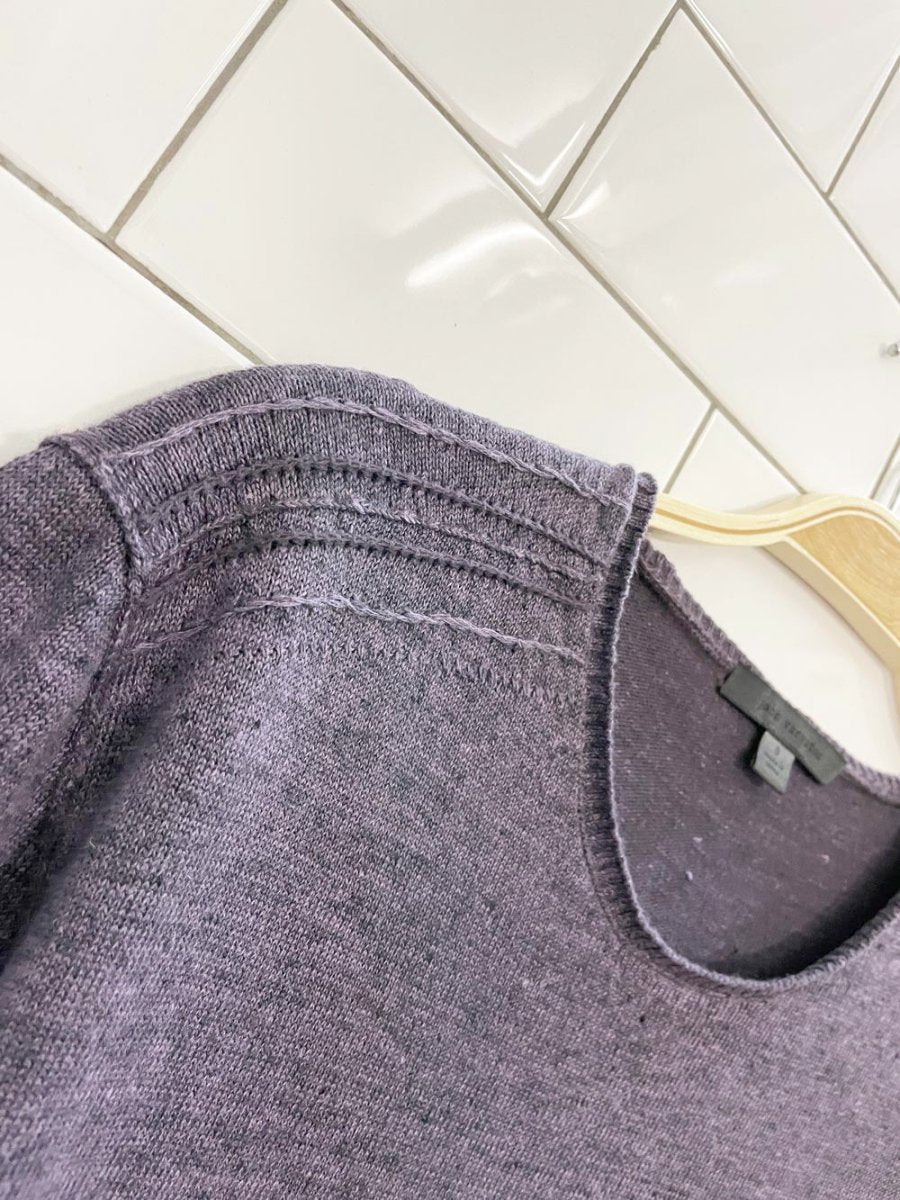 john varvatos linen - blend light knit sweater - good market thrift store