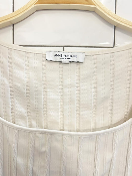 y2k anne fontaine square neck ribbed stretch tank - good market thrift store