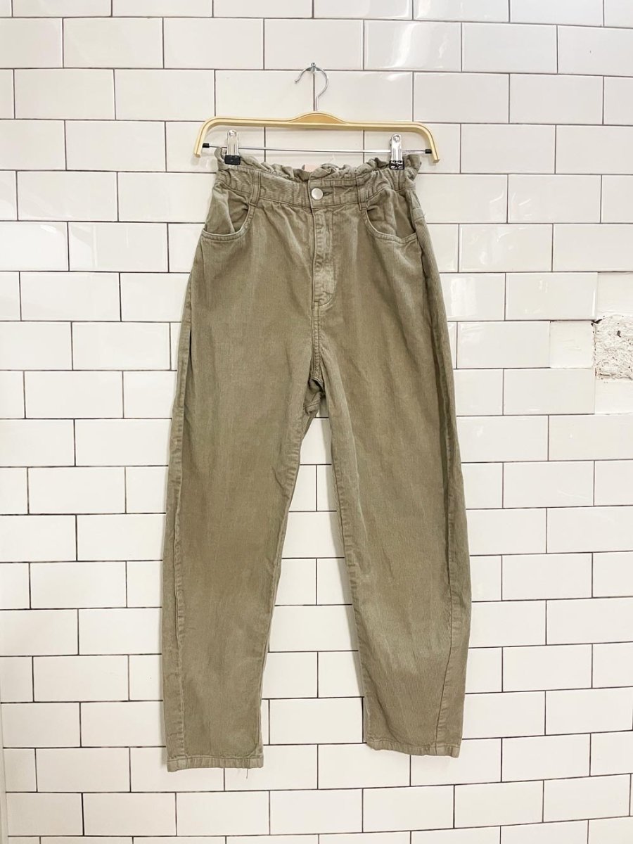 zara high rise balloon leg corduroy pant - good market thrift store