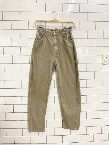 zara high rise balloon leg corduroy pant - good market thrift store