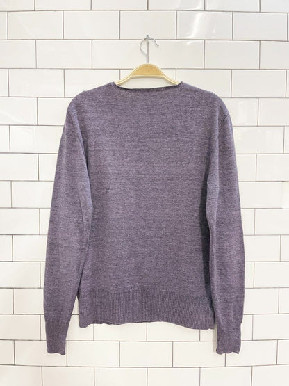 john varvatos linen - blend light knit sweater - good market thrift store