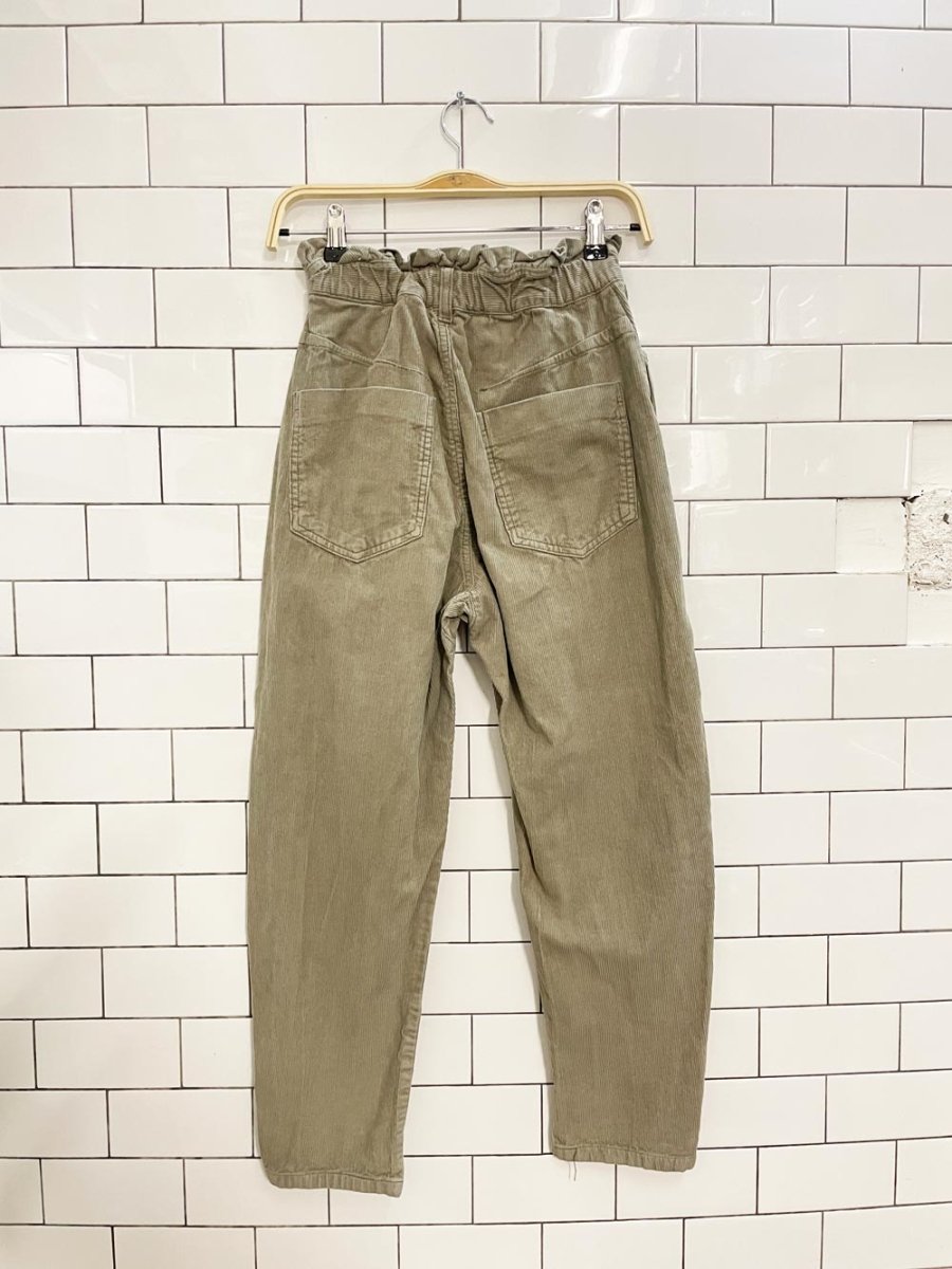 zara high rise balloon leg corduroy pant - good market thrift store