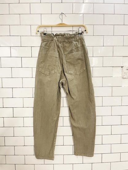 zara high rise balloon leg corduroy pant - good market thrift store