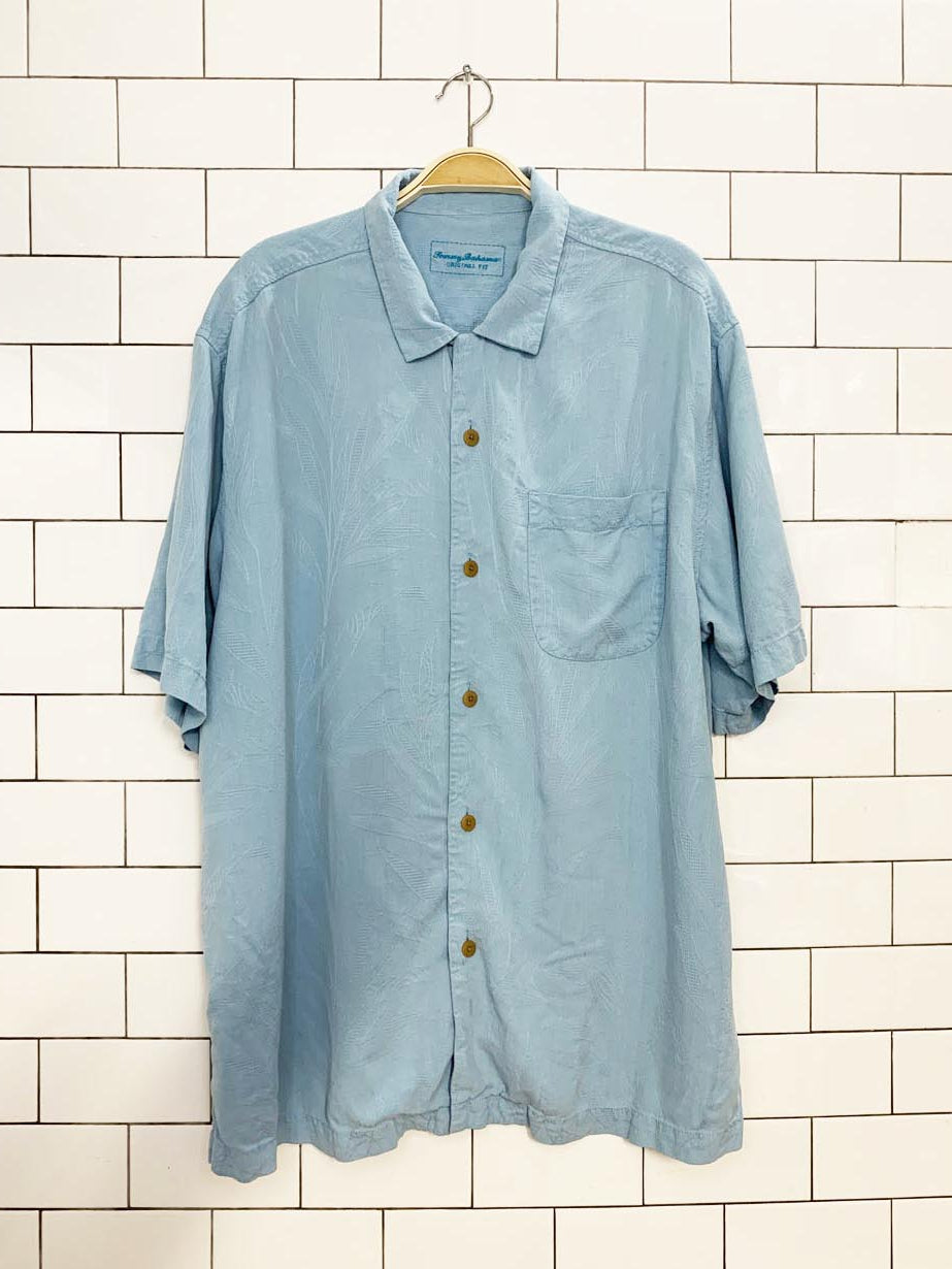 tommy bahama 100% silk full button resort shirt | original fit
