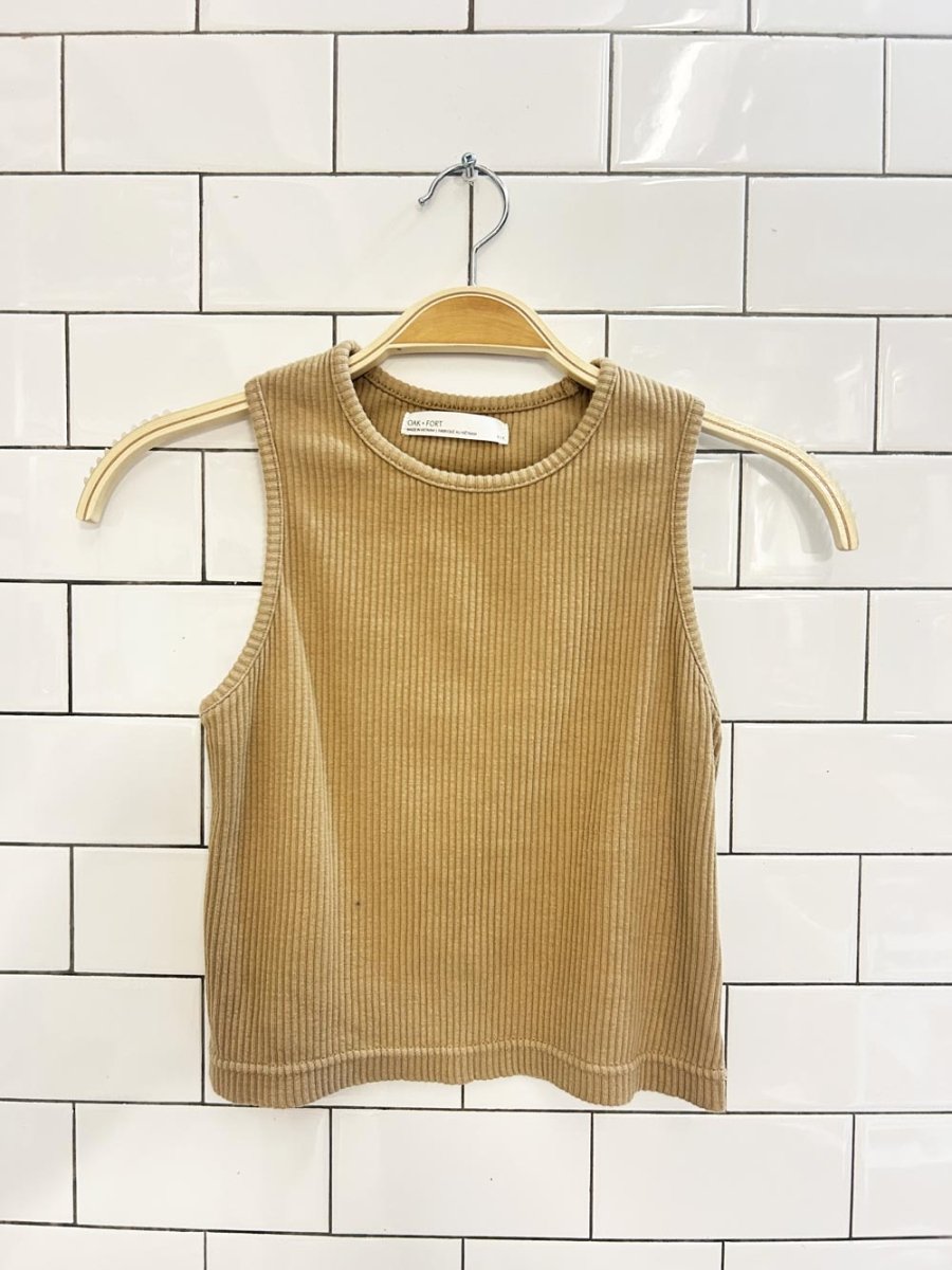 oak + fort ribbed high neck tank - good market thrift store