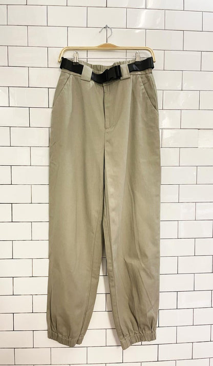tna belted utility jogger twill pant - good market thrift store