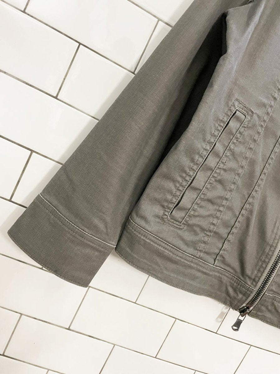 john varvatos stretch cotton full zip jacket - good market thrift store