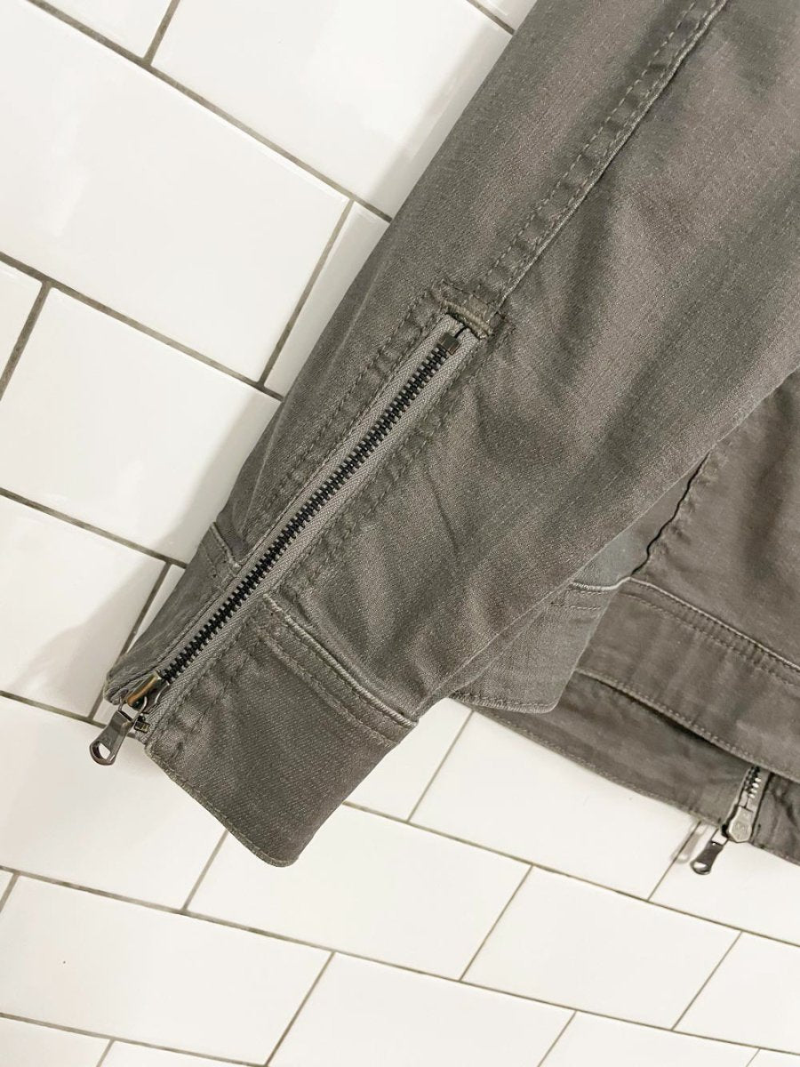 john varvatos stretch cotton full zip jacket - good market thrift store