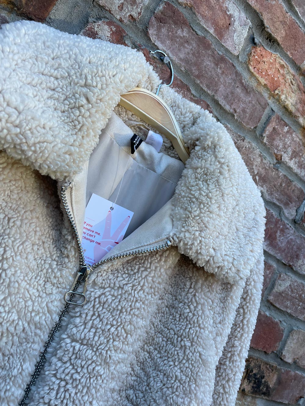 h&m divided sherpa teddy zip jacket – good market thrift store