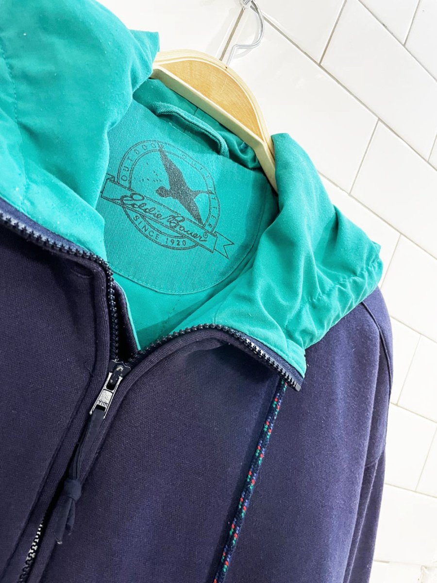 vintage 90s eddie bauer hooded cardigan sweatshirt jacket - good market thrift store