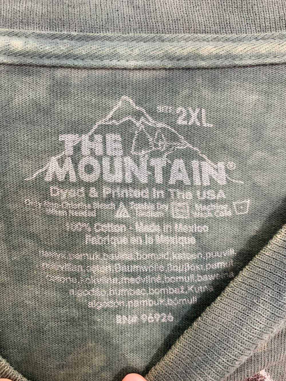 vintage 00s the mountain tie dye tiger animal tee | made in USA