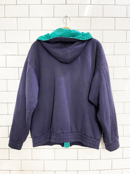 vintage 90s eddie bauer hooded cardigan sweatshirt jacket - good market thrift store