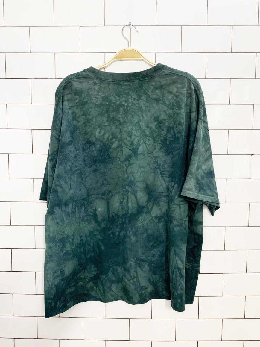 vintage 00s the mountain tie dye tiger animal tee | made in USA