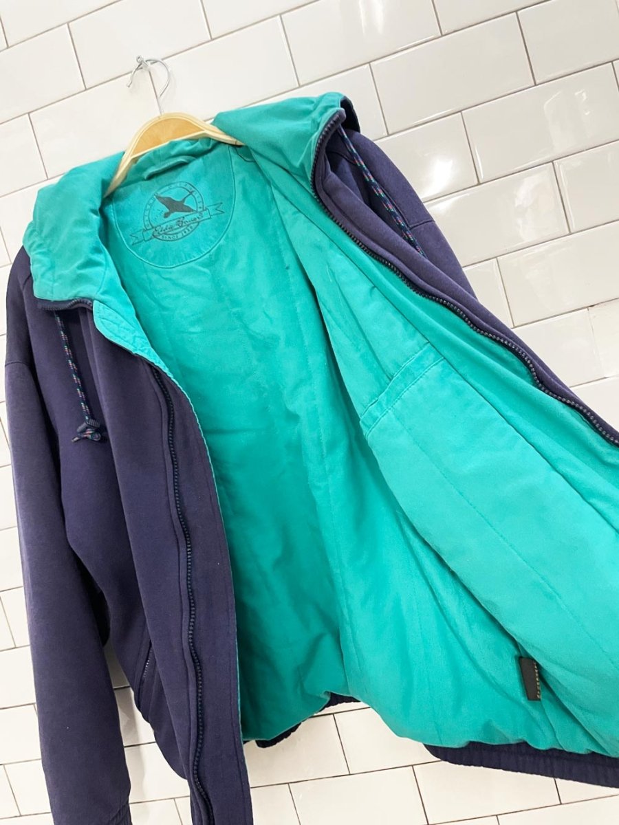 vintage 90s eddie bauer hooded cardigan sweatshirt jacket - good market thrift store