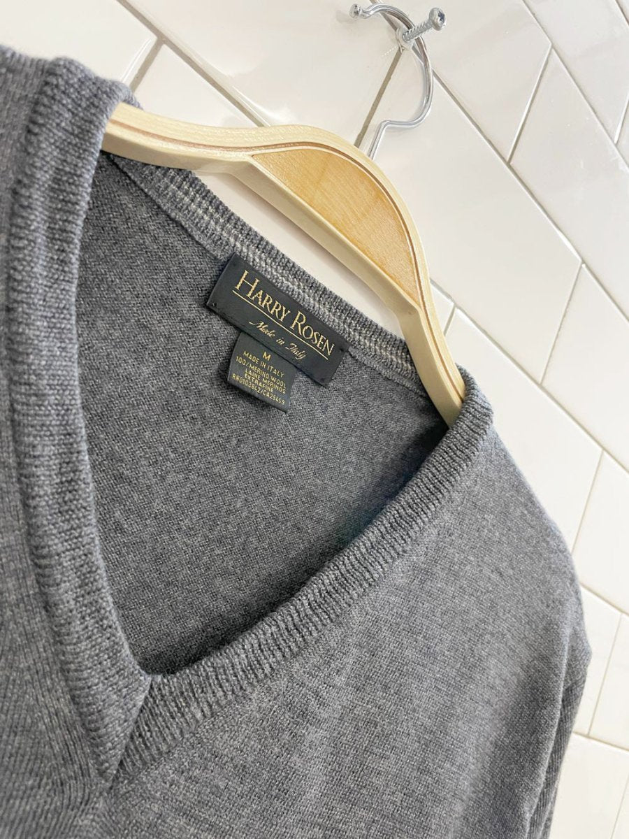 harry rosen 100% merino wool v - neck sweater - good market thrift store