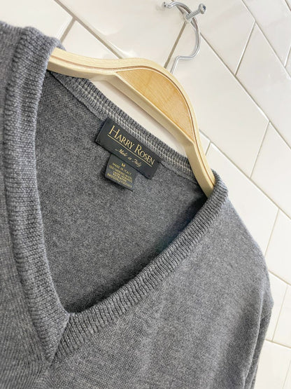 harry rosen 100% merino wool v - neck sweater - good market thrift store