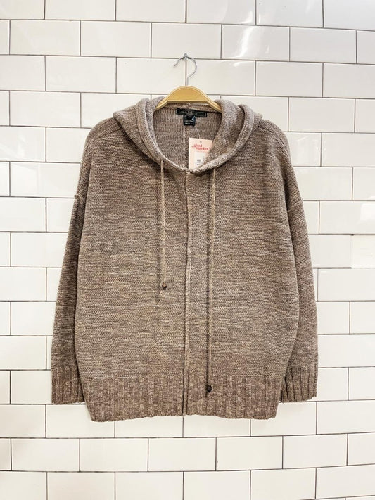 lovestitch boxy knit hoodie - good market thrift store