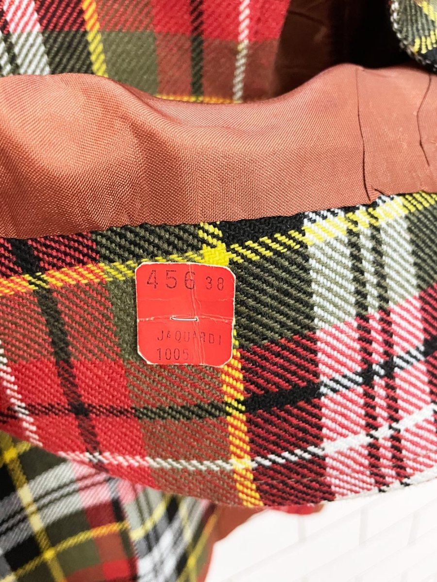 vintage oggi wool tartan plaid blazer - good market thrift store