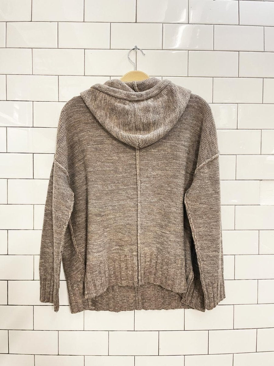 lovestitch boxy knit hoodie - good market thrift store