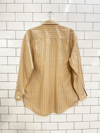 vintage 90s casual connection neutral stripe shirt - good market thrift store