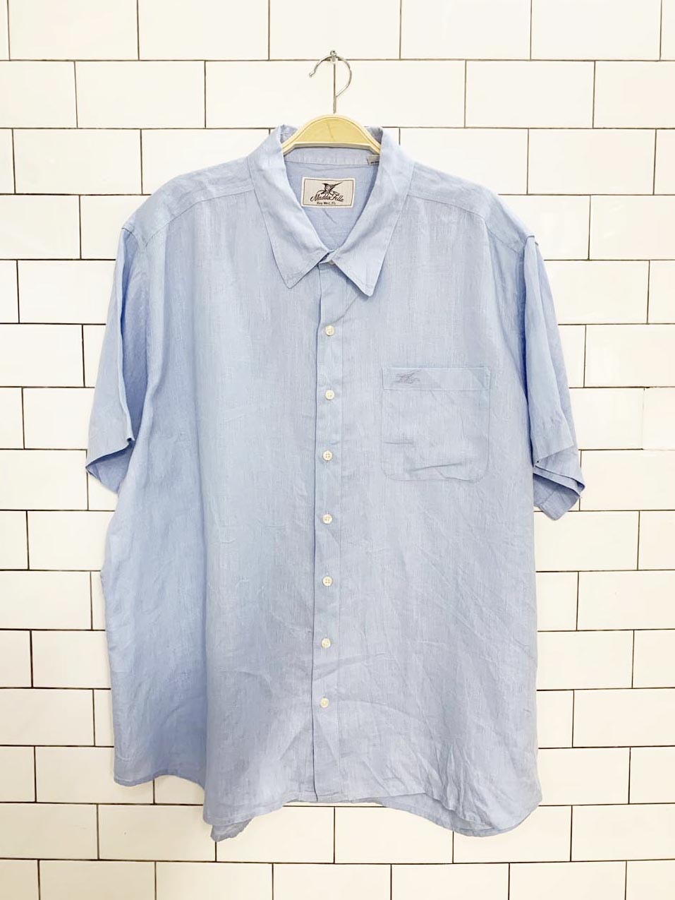 madda fella 100% linen full button shirt